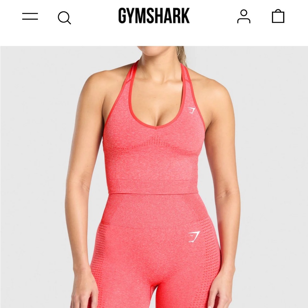 Coral Gymshark Halter Top